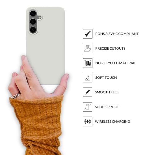SPRIG Compatible with Samsung Galaxy S24 Plus 5g Premium SilkTone Back Cover Drop Tested Shock Proof Mobile Case for Men, Women, Boys and Girls with Camera Protection (Light Grey) - Image 4