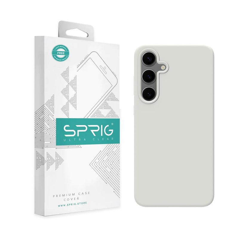 SPRIG Compatible with Samsung Galaxy S24 Plus 5g Premium SilkTone Back Cover Drop Tested Shock Proof Mobile Case for Men, Women, Boys and Girls with Camera Protection (Light Grey) - Image 5