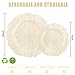 U-QE UQE 60PCS Gold Plates for Party Gold Plastic Plate DisposableReusable Gold Glitter Heavy Duty Plastic Plates for PartyWedding Including 30 Dinner 10 30 Dessert Plate 7 - Image 4
