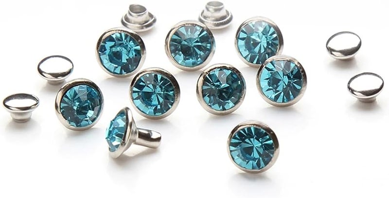 6mm Diamond Shape Rhinestone Rivets 500 Sets Mix Color Leathercraft DIY Studs - Image 5