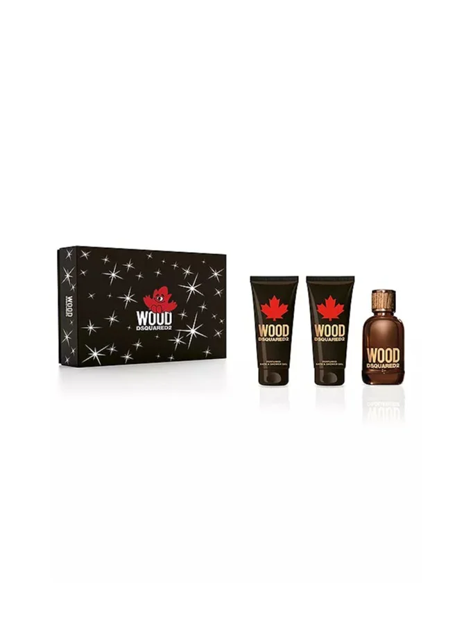 DSQUARED2 Wood Pour Homme Edt Natural Spray 100 Ml Gift Set, Savings 32%