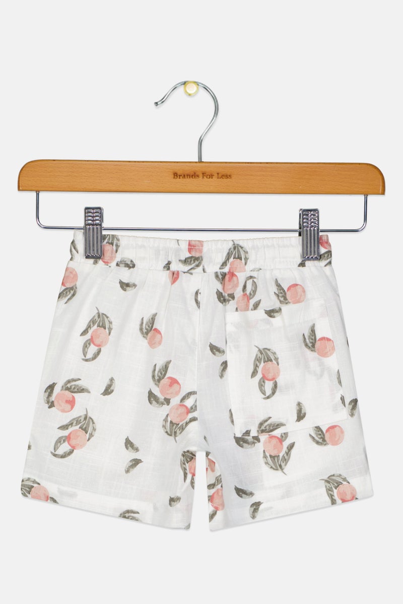 Scene & Heard Toddlers Girl Drawstring All Over Printed Shorts, Multicolor  - Image 2