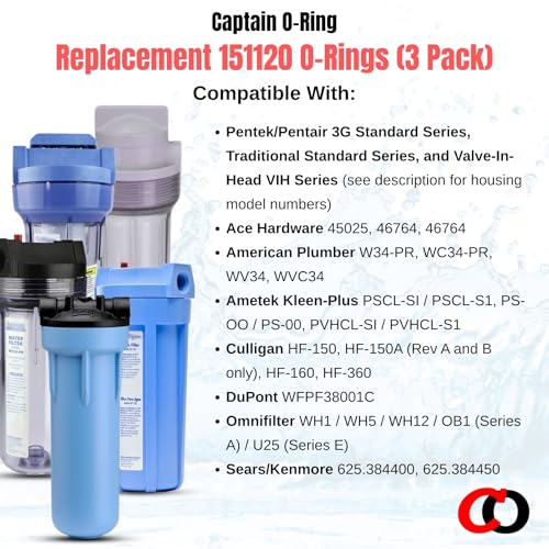 Captain O-Ring - Replacement 151120 / W34-OR O-Ring Compatible with Pentek Water Filter Housing (3 Pack) [Also Called 152030, WFAO150, EV3112-40, etc - Image 3