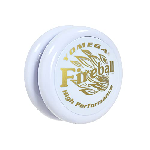 Yomega Fireball YoYo -HIGH Performance Responsive Transaxle Yoyo, Great for String Tricks for Advance Players to Perform Like Pros + Extra 2 yo yo Strings & 3 Month Warranty (White and Gold) - Image 1