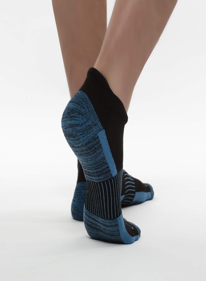 Copper Fit Unisex No Show Sport Socks, Black, Large-X-Large, 3 Pair - Image 2
