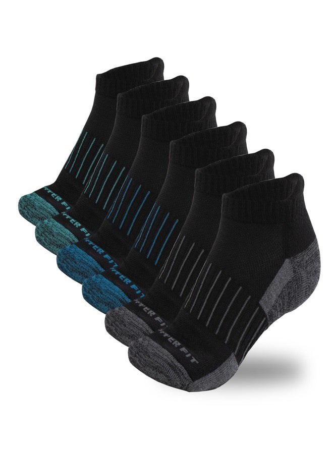 Copper Fit Unisex No Show Sport Socks, Black, Large-X-Large, 3 Pair - Image 1
