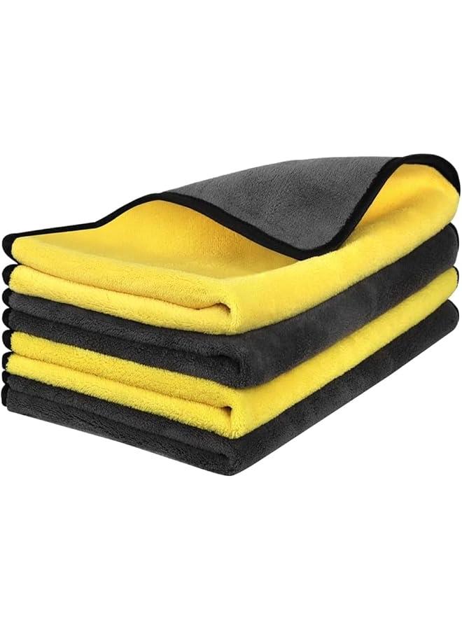HOOKOR Car Drying Towel, Microfiber Towels car wash towel,Thickened and highly absorbent double-sided Drying towel, Reusable Scratch free cleaning cloth for car, Household (40×60cm,4Pack) - Image 1