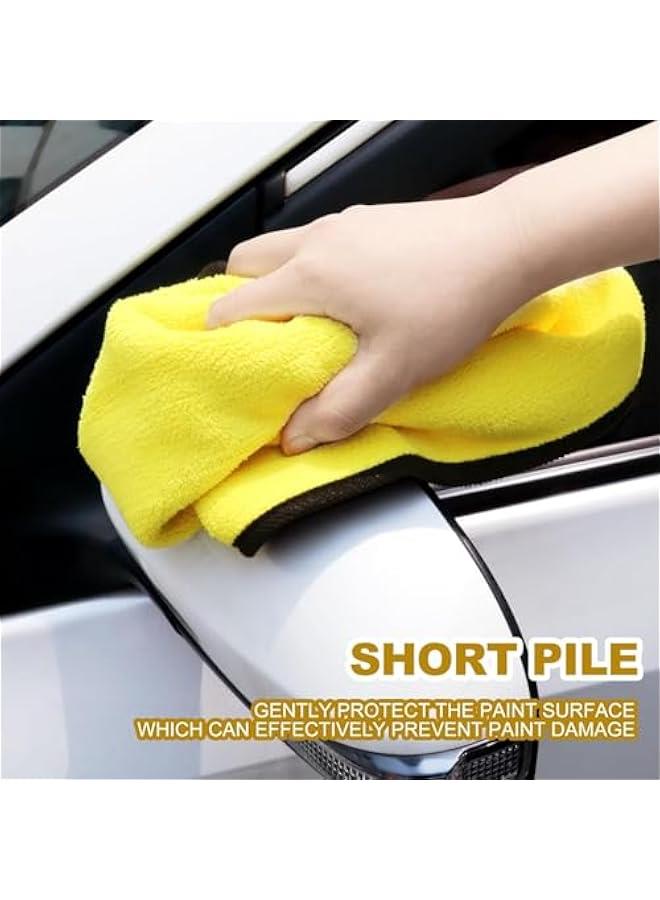 HOOKOR Car Drying Towel, Microfiber Towels car wash towel,Thickened and highly absorbent double-sided Drying towel, Reusable Scratch free cleaning cloth for car, Household (40×60cm,4Pack) - Image 2
