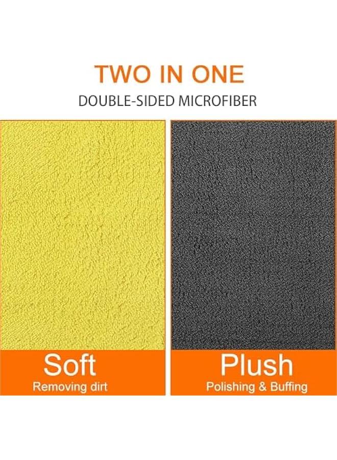 HOOKOR Car Drying Towel, Microfiber Towels car wash towel,Thickened and highly absorbent double-sided Drying towel, Reusable Scratch free cleaning cloth for car, Household (40×60cm,4Pack) - Image 4