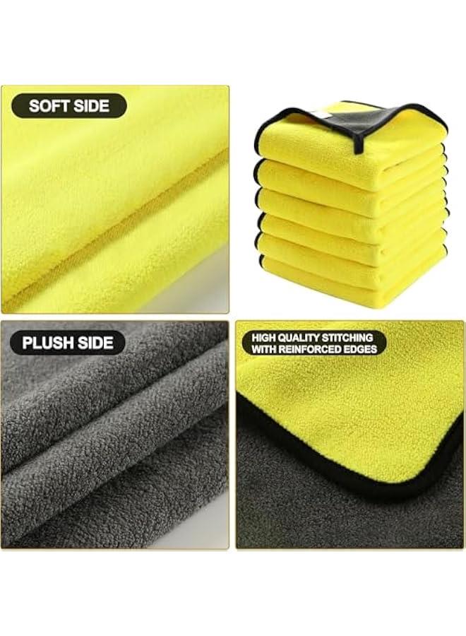 HOOKOR Car Drying Towel, Microfiber Towels car wash towel,Thickened and highly absorbent double-sided Drying towel, Reusable Scratch free cleaning cloth for car, Household (40×60cm,4Pack) - Image 5