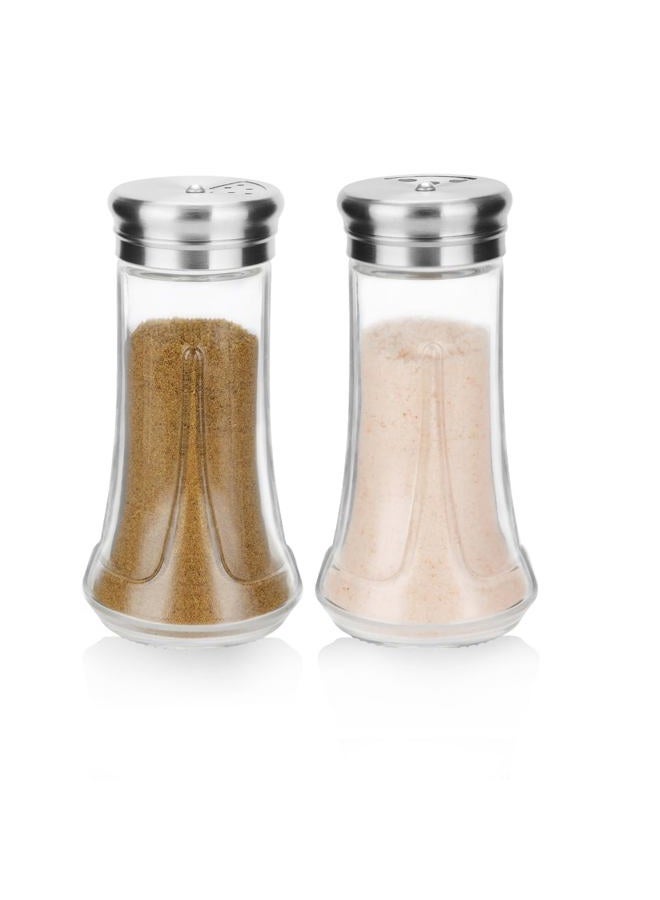 Neodaco Glass Salt and Pepper Shakers Set by Neodaco, 4 OZ Salt Shaker with Stainless Steel Lid, Modern Kitchen Decor for Home, Restaurant - Image 1