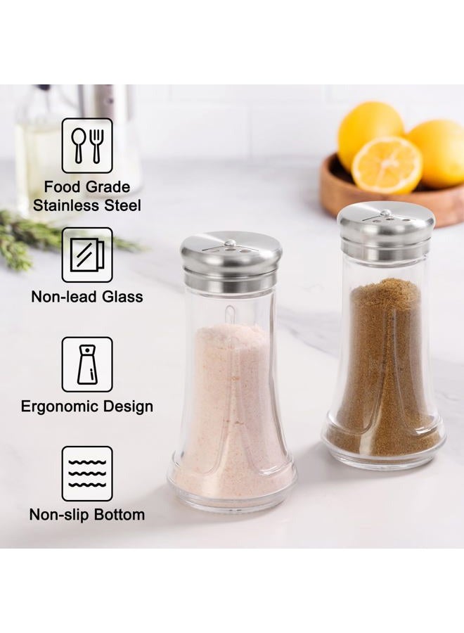 Neodaco Glass Salt and Pepper Shakers Set by Neodaco, 4 OZ Salt Shaker with Stainless Steel Lid, Modern Kitchen Decor for Home, Restaurant - Image 4