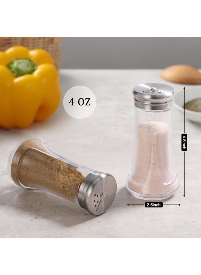 Neodaco Glass Salt and Pepper Shakers Set by Neodaco, 4 OZ Salt Shaker with Stainless Steel Lid, Modern Kitchen Decor for Home, Restaurant - Image 3