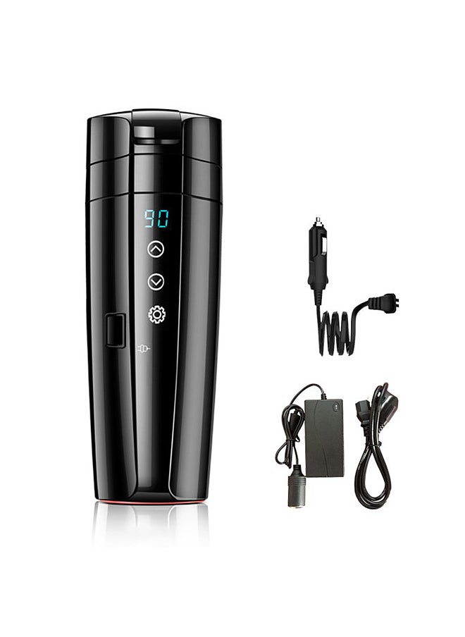 Generic - 12V/24V Car Heating Cup, 400mL Stainless Steel Heated Travel Mug Car Home Dual Use Smart Temperature Control Electric Kettle for Coffee Tea Milk - Image 1