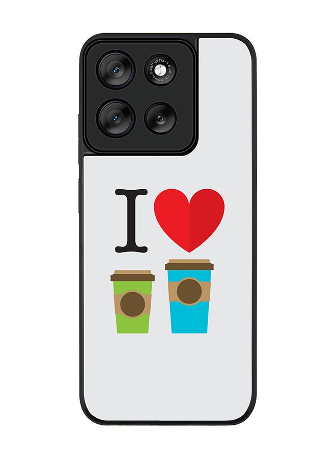 Stylizedd For Motorola Moto G56 Case,Slim fit Camera Protection, Shockproof Thin Phone cover  - I Love Coffee - Image 1