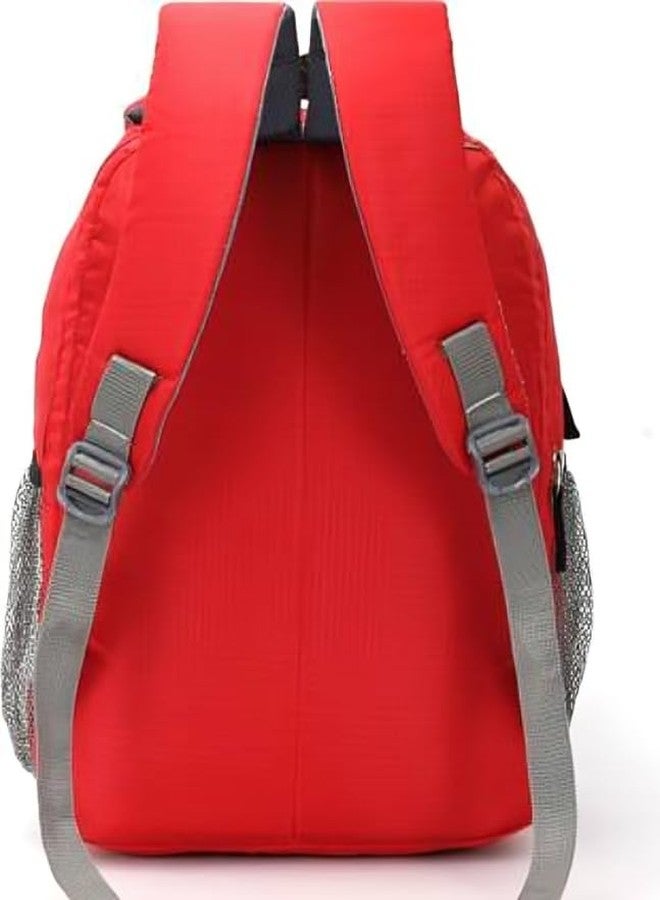 HOXY Kids School Backpack and Lunch Bag Set, Cars Theme Print, Red Colour, 2 Piece - Image 2