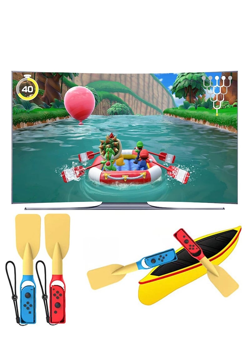SYOSI Switch Sports Accessories Bundle 11 in 1 Family Kit for Nintendo Games: 2 Table Tennis Rackets Boxing Straps Play Gun Paddles Kendo - Image 4