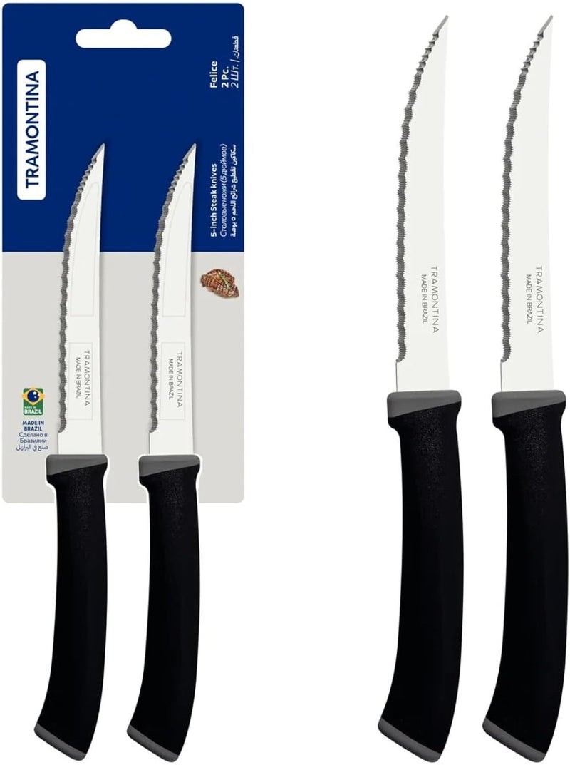 Tramontina 2-Piece Steak Knives with Microserrated Blades - Image 1