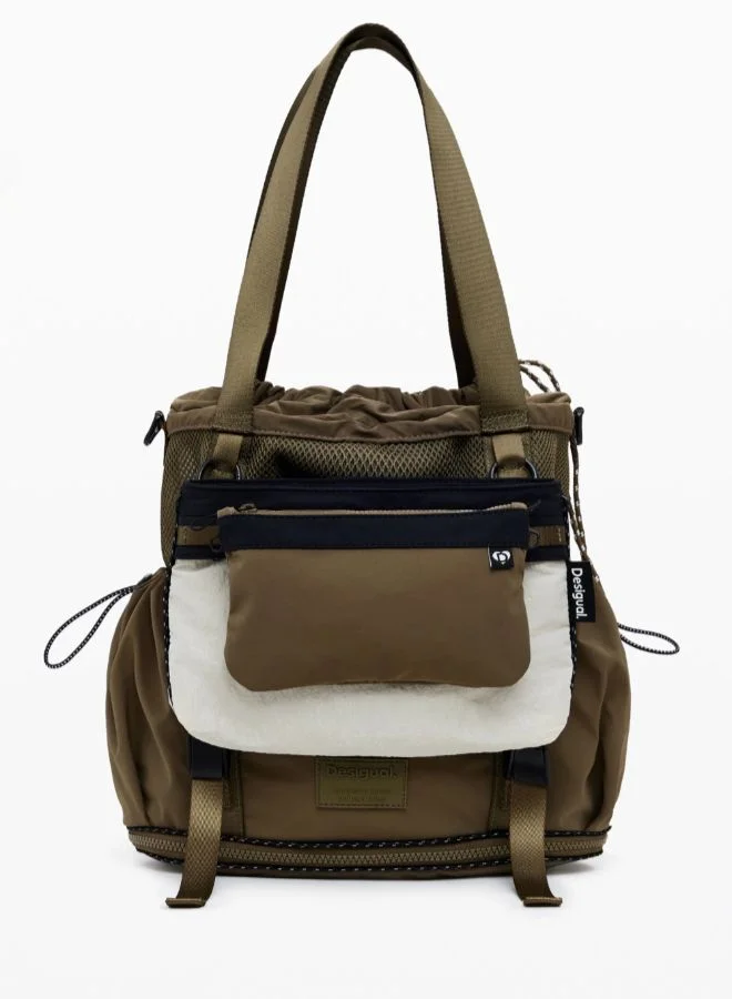 DESIGUAL Large expandable nylon backpack