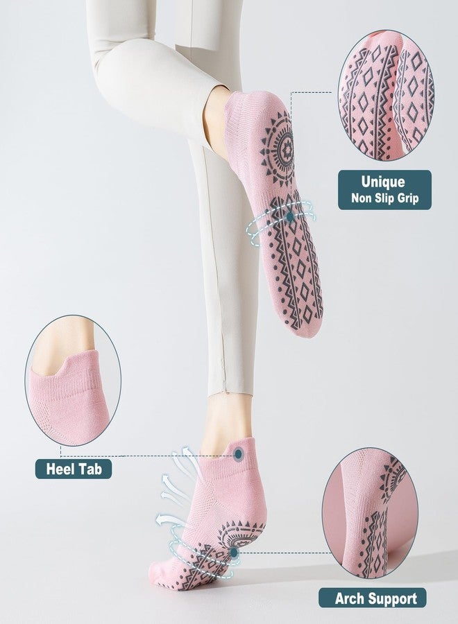 BISOUSOX Grip Socks Pilates Socks, Grippy Sock Woman Yoga Slipper Non Slip Ankle Sticky Sock Barre Ballet Hospital - Image 5