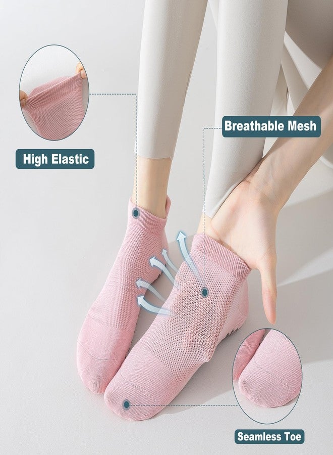 BISOUSOX Grip Socks Pilates Socks, Grippy Sock Woman Yoga Slipper Non Slip Ankle Sticky Sock Barre Ballet Hospital - Image 4