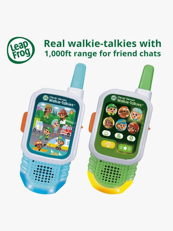 LeapFrog Clever Heroes Walkie-Talkies, Walkie Talkies For Kids, Interactive and Educational, Up To 1000ft Range, Light Up Features, Suitable For Children Aged 3, 4, 5+ Years, English Version - Image 4