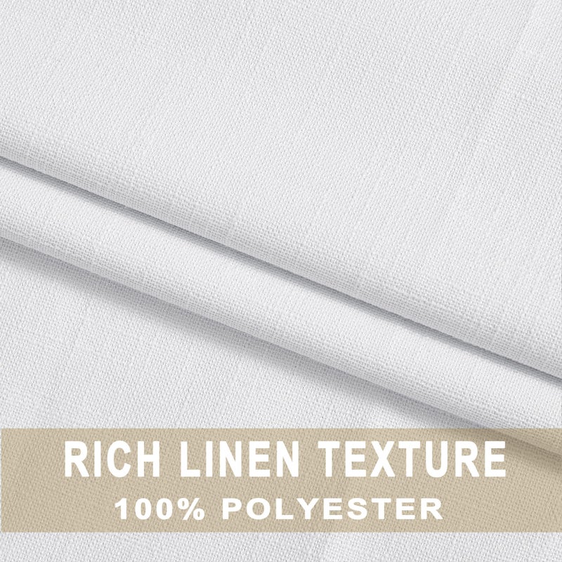 Kayne Studio White Full Blackout Linen Textured Pinch Pleated Curtains 84 inch Long for Living Room Thermal Insulating Pinch Pleated Drapes for Traverse Rod and Track 40"" x 84"" 9 Pin Hooks 1 Panel - Image 5