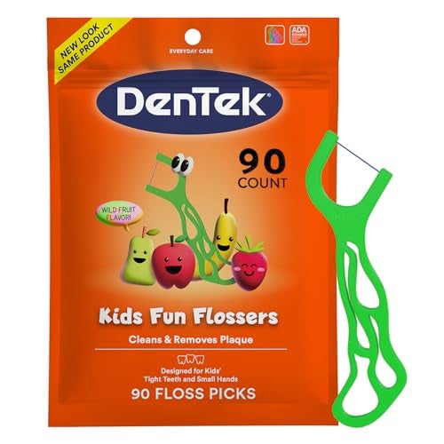 DenTek Kids Fun Flossers, Wild Fruit, 90 Count - Image 1