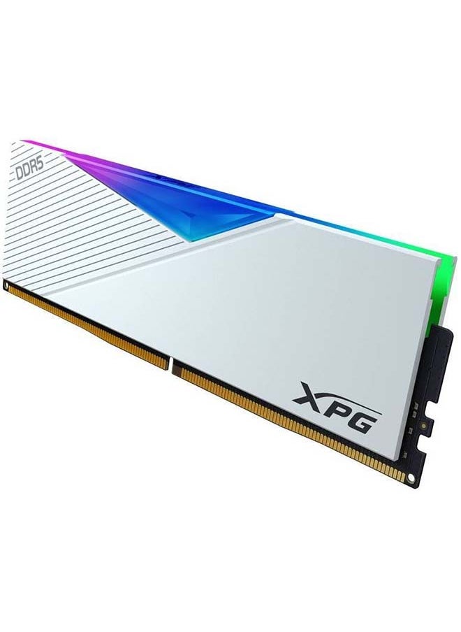 ADATA - XPG Lancer RGB 64GB (2x 32GB) DDR5 Desktop Memory, 6000 MHz Memory Speed, CAS Latency 30, AMD Expo & Intel XMP 3.0 Ready, 1.35V Voltage, 288-Pin, White AX5U6000C3032G-DCLARWH - Image 1