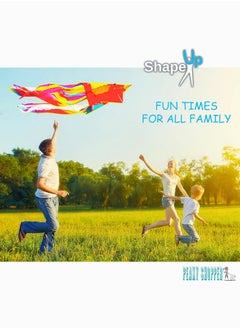 SHAPE UP Single line beach kite for kids & adults, kites for beginner with 1.6 meter strong kite string with winder handle, easy-to-fly lightweight sport & outdoor toys great for all ages - fire bird  - Image 3