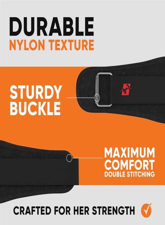 ProFitness Neoprene Weightlifting Belt for Men and Women - Belt Weightlifting, Training, Squats deadlift belt, Workout - Squat Belts for women Perfect Squats (Black/Black, Small) - Image 3