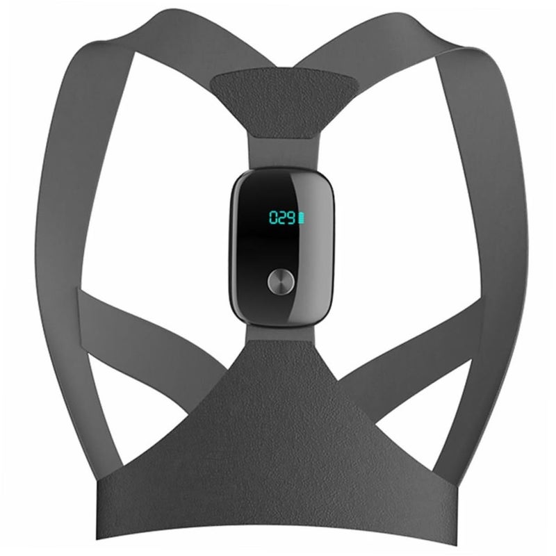 Smart Electronic Posture Corrector Belt For Adults Adjustable Vibration Hunchback Back Brace With Shoulder Support Black - Image 2