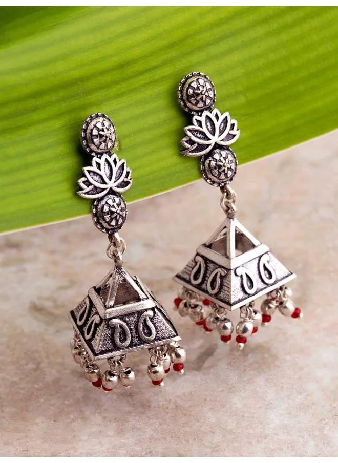 VOYLLA Abhira Paisley Motifs Embossed Earrings