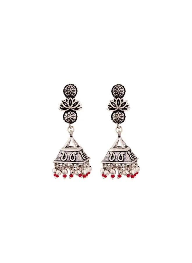 VOYLLA Abhira Paisley Motifs Embossed Earrings