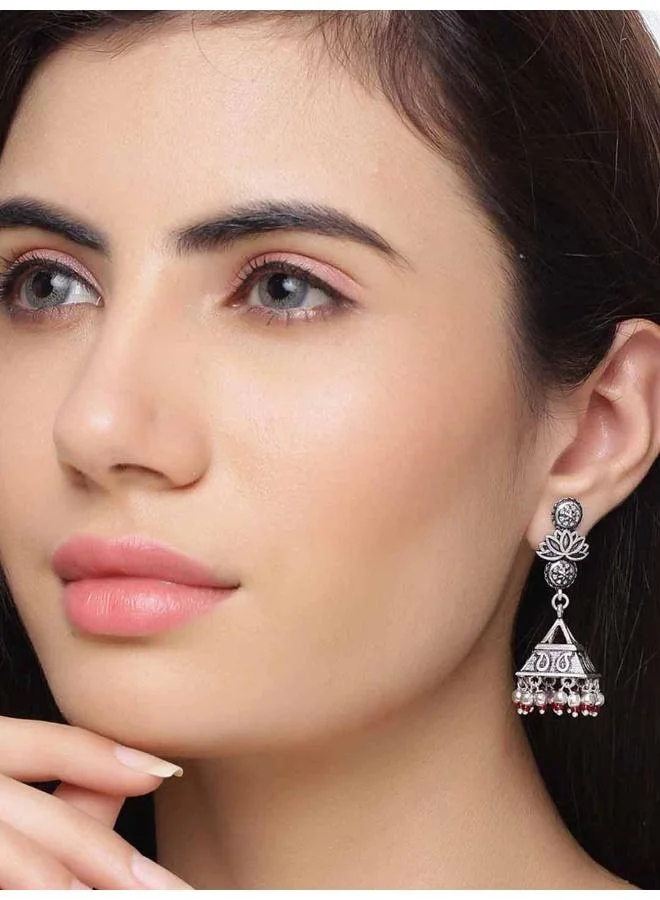 VOYLLA Abhira Paisley Motifs Embossed Earrings