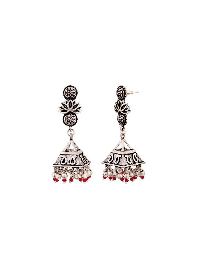 VOYLLA Abhira Paisley Motifs Embossed Earrings