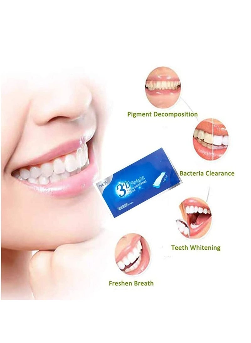 Kanza 56 Pcs 28 Pairs 3D Bright Teeth Whitening Strips Safe Formula 100% Genuine Branded PAP+ Teeth Whitening Strips 28 Treatments Professional Teeth Whitener for Teeth Enamel & Stains Removal | Unisex - Image 5