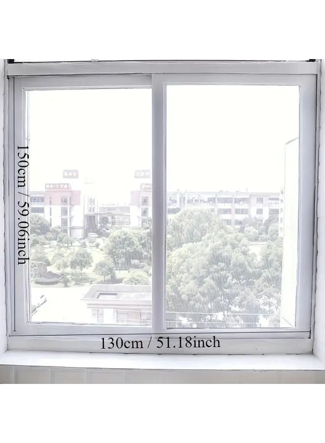 2pcs White Window Mosquito Net Ventilation Mesh Anti Dust Insect Screen With Hooks - Image 4