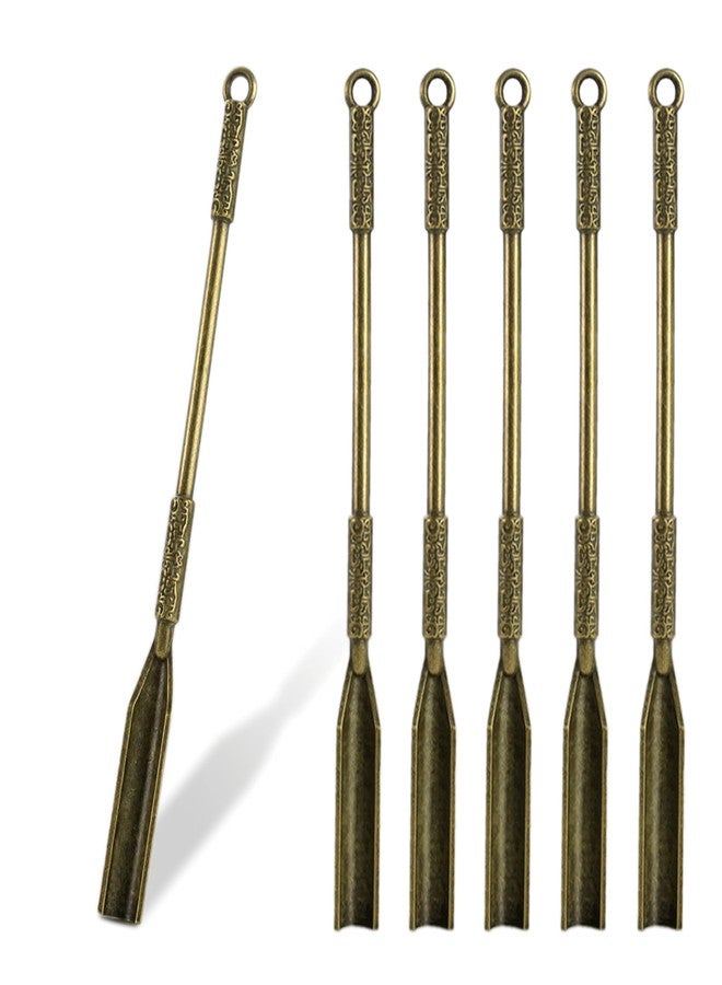 Demearly 4.3" Small Spoons Metal Mini Shovel Medicine Spoon Tiny Spices Powder for Home Kitchen Scoop (Bronze, 6 Pcs) - Image 1