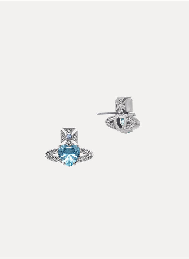Vivienne Westwood Blue heart earrings  - Image 2