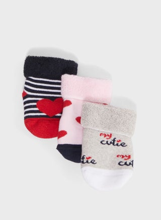 Infant 3 Pack Assorted Socks