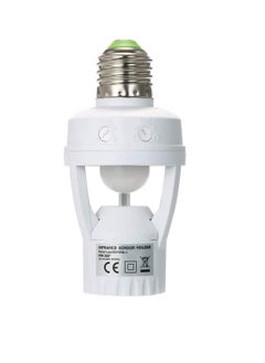 Generic E27 Motion Sensor Lamp Holder PIR Switch 360 Degrees PIR Induction Motion Sensor IR Human Infrared Detector Plug Socket Switch Base Led Bulb Light Sensor Lamp Holder 230VAC  - Image 1