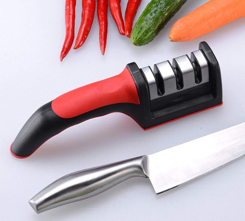 Hypexa Multifunctional Three Slots Handle Knife Sharpener Tool with Removable Head Grinder for Fine Grinding Coarse Grinding Ceramic Grinding - Image 2