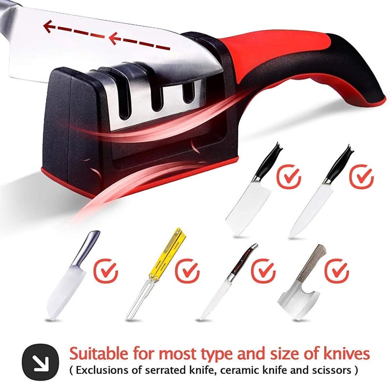 Hypexa Multifunctional Three Slots Handle Knife Sharpener Tool with Removable Head Grinder for Fine Grinding Coarse Grinding Ceramic Grinding - Image 5
