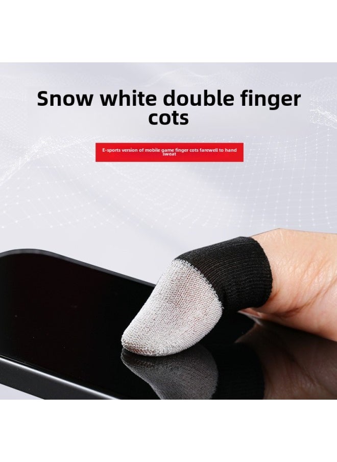 Generic Snow Game Finger Coat E-Sports Fashion Cool Ultra-thin Breathable Double Color Finger Coat Chicken Finger Coat Artifact-Product Color:Silver White Black Double Spell  - Image 2