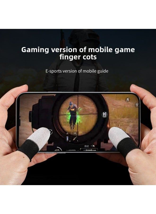 Generic Snow Game Finger Coat E-Sports Fashion Cool Ultra-thin Breathable Double Color Finger Coat Chicken Finger Coat Artifact-Product Color:Silver White Black Double Spell  - Image 5