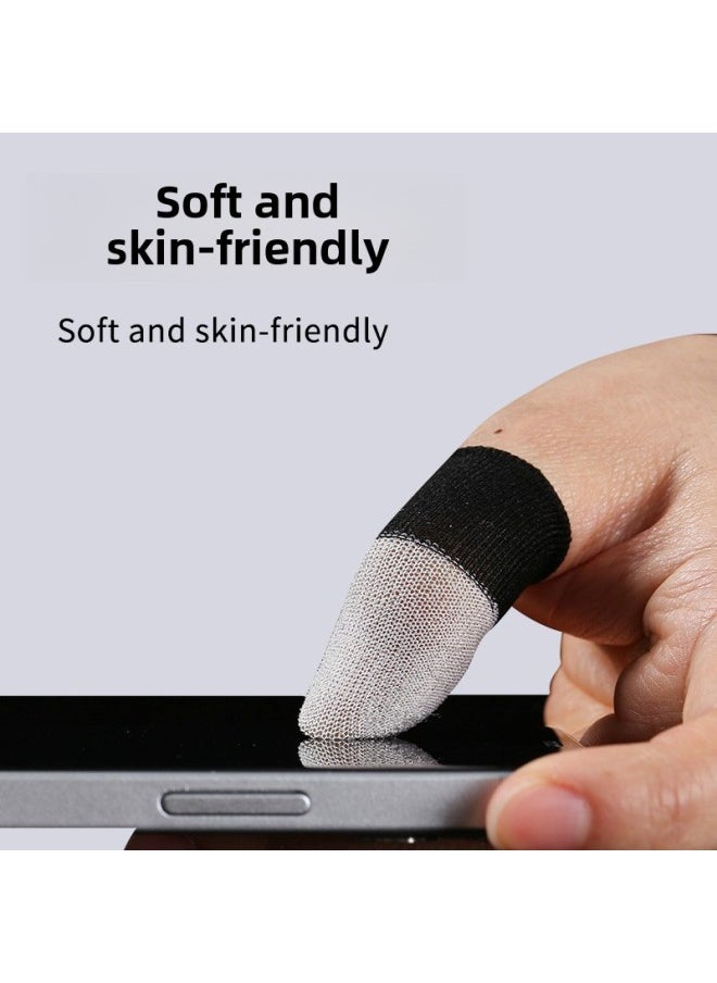 Generic Snow Game Finger Coat E-Sports Fashion Cool Ultra-thin Breathable Double Color Finger Coat Chicken Finger Coat Artifact-Product Color:Silver White Black Double Spell  - Image 4