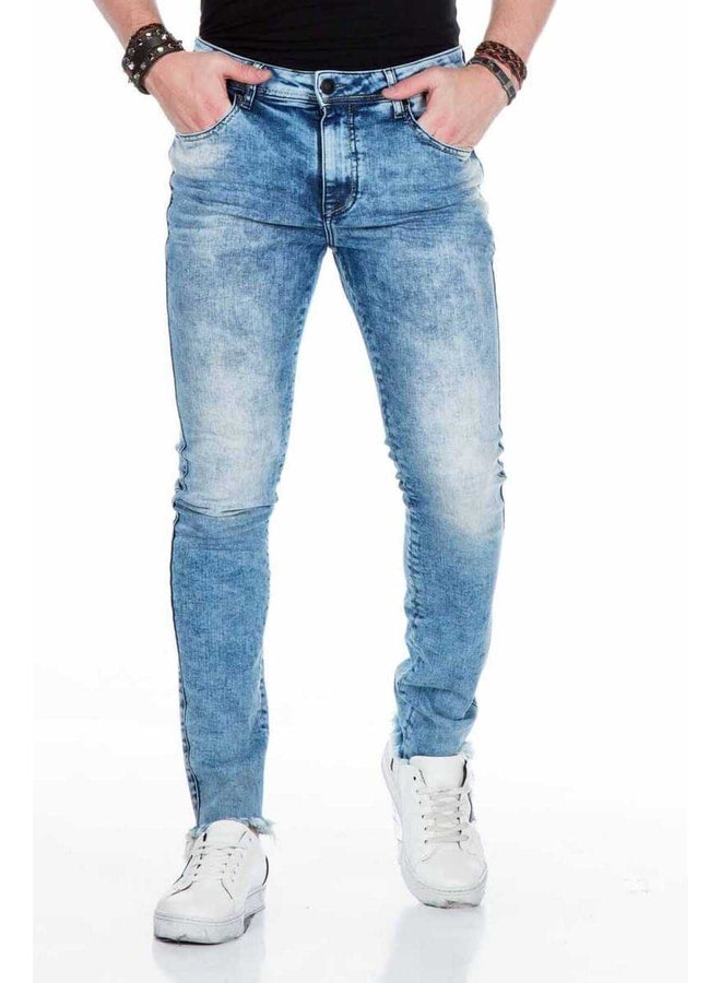 Cipo & Baxx Cd445 Distressed Denim Slim Fit Jeans. - Image 1
