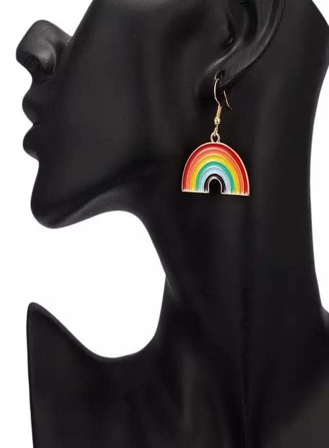 SHOPITUP أقراط ملونة بألوان قوس قزح للبنات من شوب إت أب - Image 2