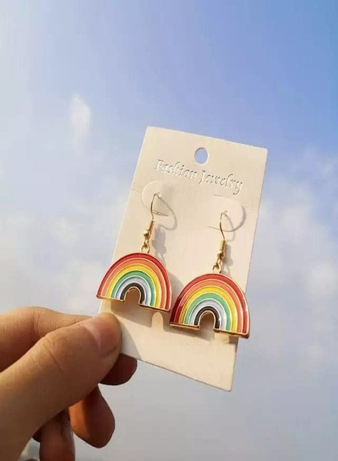 SHOPITUP أقراط ملونة بألوان قوس قزح للبنات من شوب إت أب - Image 3
